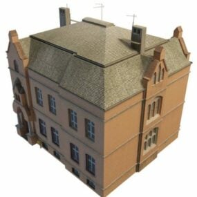 German Suburb Of Apartment Building 3d model