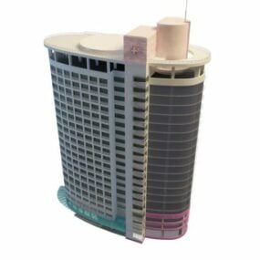 3д модель здания современной больницы