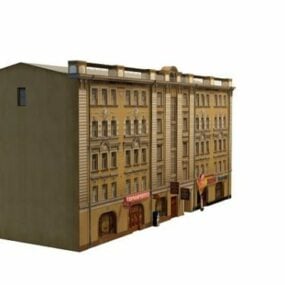 Vintage Building In Moscow 3d model