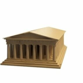 Model 3d Arsitektur Romawi Kuno