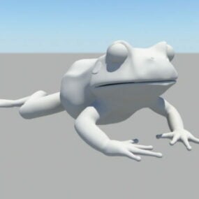 Modello 3d della rana rospo da giardino