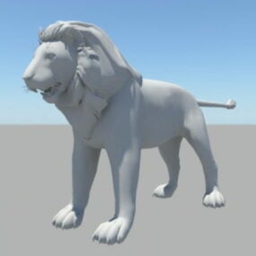 Modelo 3D do Leão da Barbária
