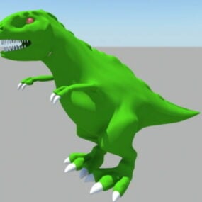 نموذج الديناصور الأخضر ريكس ثلاثي الأبعاد