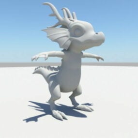 Mignon bébé dragon modèle 3D