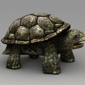 Modello 3d della tartaruga marina del fumetto