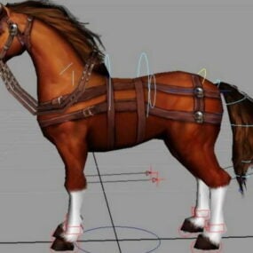 Bruin paardentuig 3D-model