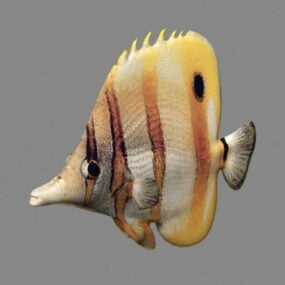 アニメーションの海の魚の3Dモデル