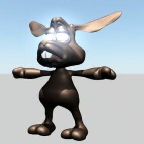 דגם 3D של ארנב מצויר