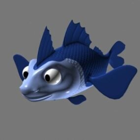 Aparejo de pescado de dibujos animados modelo 3d