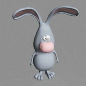 Söpö sarjakuva Rabbit 3D-malli