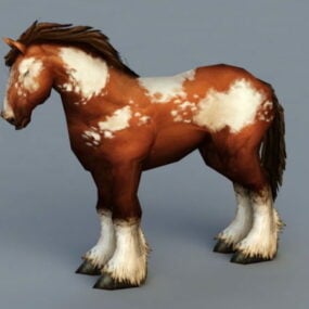 Modelo 3d de cavalo de pintura