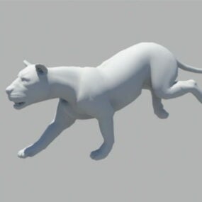 Animiertes Lion Rig 3D-Modell