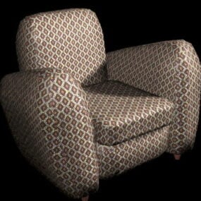 Fabric Club Chair 3d-modell
