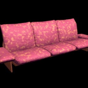 Blomsterprint sofa 3d model
