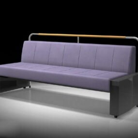 Metall Patio Bench 3d-modell