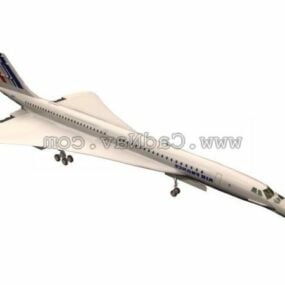 Aérospatiale-bac Concorde-vliegtuig 3D-model