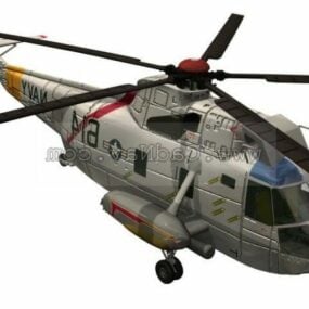 Helicópteros Navy Sh-3h Sea King modelo 3d