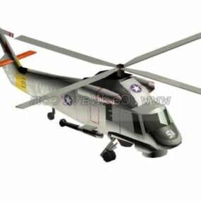 Helicóptero de guerra antisubmarina Sh-2f Seasprite modelo 3d