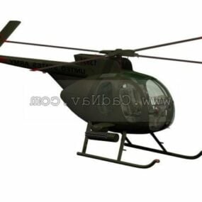 6д модель легкого наблюдательного вертолета Oh-3a Cayuse
