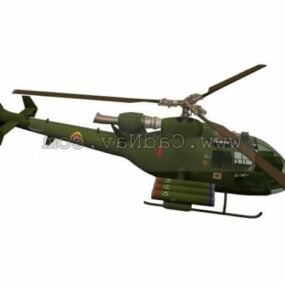 गज़ेल एंटी-आर्मर हेलीकॉप्टर 3डी मॉडल