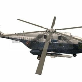 超级Frelon Sa321直升机3d模型