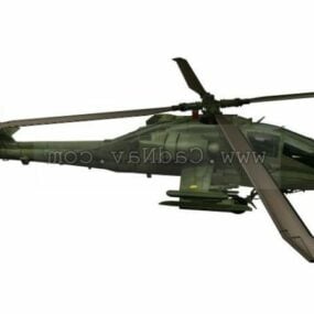 Apache Ah-64 aanvalshelikopter 3D-model