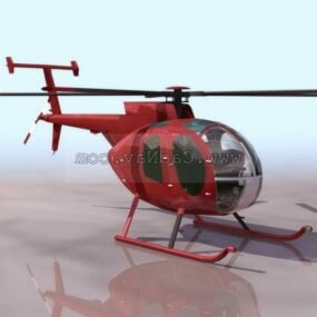 Hughes 500d Light Observation Helicopter 3d-modell