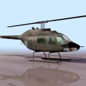 Erweitertes 3D-Modell eines leichten Hubschraubers