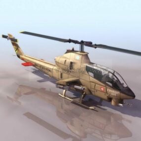 Crashed Black Hawk Helicopter 3d-model