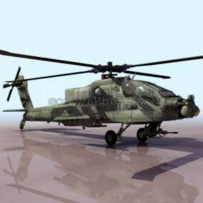 3d модель ударного вертольота Apache