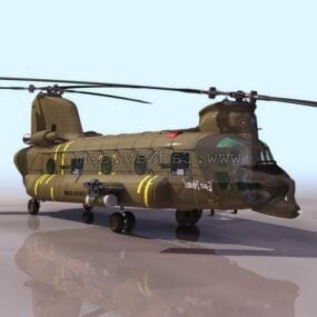 Modelo 3d de helicóptero de transporte médio