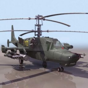 Ka-50 Hokum Anti-Armour Helikopteri 3d-malli