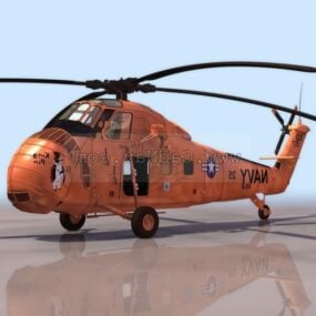 Sikorsky Hus-1 Attack Helicopter 3d model