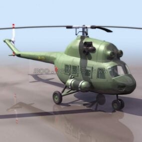 Hélicoptère polyvalent Mil Mi-2 modèle 3D