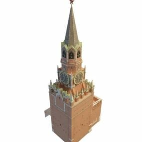 3д модель Спасской башни