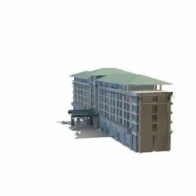 Hotelbygning 3d-model