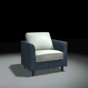Velvet Accent Chair 3d-modell