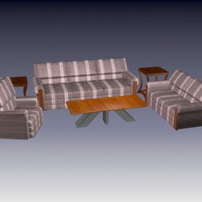 Conjuntos elegantes de sala de estar Modelo 3d