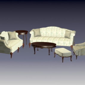 Sectional Living Room Sets 3d model