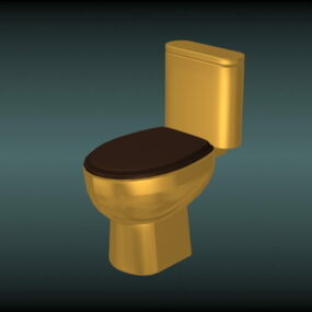 Tvådelad toalett 3d-modell