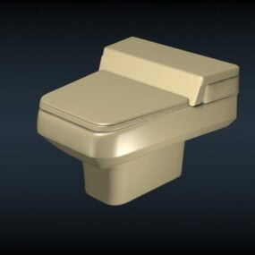 Square Shape Toilet 3d model