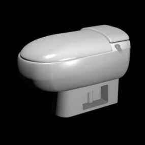 Einteiliges 3D-Modell der Siphonic-Toilette