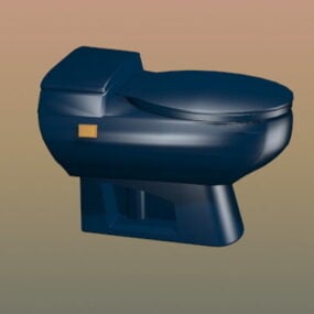 Blue Toilet 3d model