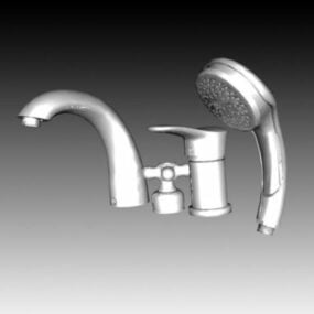 Bath Faucets And Shower Nozzle Set 3d model