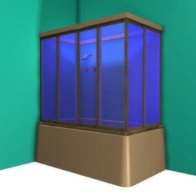 Shower Room With Tub 3d model