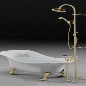 Badewanne mit Dusche 3D-Modell