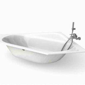 3д модель современной угловой ванны