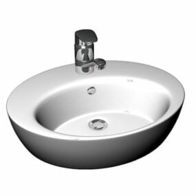 Bowl Vessel Sink 3d-modell