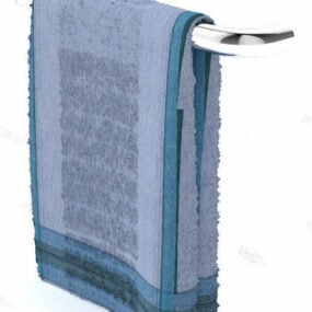Handdukshängare med handduk 3d-modell