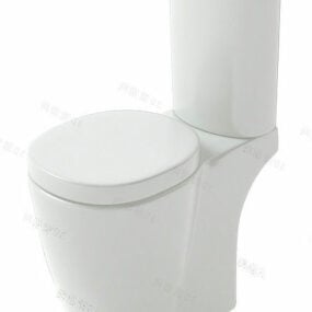 Round Shape Toilet 3d model